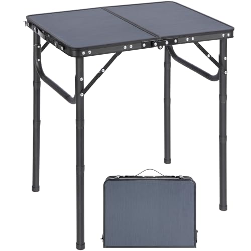 REDCAMP Kleiner Klapptisch Höhenverstellbar, Leichter Tragbarer Campingtisch 60 cm L x 40 cm B (4 Höhen) mit Netzschicht, für den Innen- und Außenbereich, Balkon, Markt, Küche,Dunkelgrau REDCAMP Kleiner Klapptisch Höhenverstellbar, Leichter Tragbarer Campingtisch 60 cm L x 40 cm B (4 Höhen) mit Netzschicht, für den Innen- und Außenbereich, Balkon, Markt, Küche,Dunkelgrau von REDCAMP