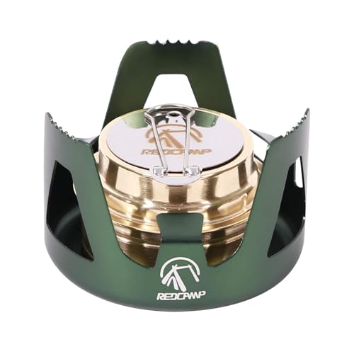 REDCAMP Mini Spirit Brenner, Lagerherd mit Aluminiumständer, Alkohol Kraftstoff Herd für Outdoor Backpacking Wandern Camping Überleben Picknick Kochen,grün REDCAMP Mini Spirit Brenner, Lagerherd mit Aluminiumständer, Alkohol Kraftstoff Herd für Outdoor Backpacking Wandern Camping Überleben Picknick Kochen,grün von REDCAMP