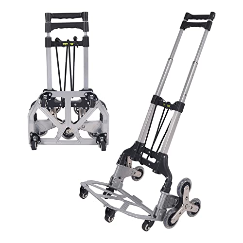 REDCAMP Treppensteiger-Sackkarre und Dolly mit 6 langlebigen Kletterrädern, 180 lb Kapazität Schwerlast-LKW-Wagen mit Teleskopgriff für Gepäckpaket liefern von REDCAMP