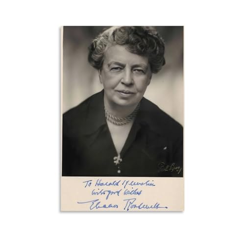 REDCHAMBER American Humanitarians Eleanor Roosevelt Retro-Poster, Leinwand-Poster, Wandkunst, Bilddrucke, hängende Foto-Dekoration, Heimposter, Kunstwerke, 50 x 75 cm von REDCHAMBER