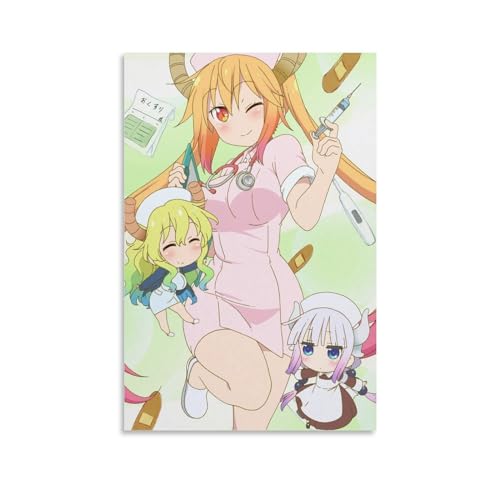 REDCHAMBER Poster mit Anime-Motiv "Tooru Miss Kobayashi's Dragon Maid", Kunstdruck, Wandfoto, Malerei, Poster, Hängebild, Familiendekoration, 40 x 60 cm von REDCHAMBER