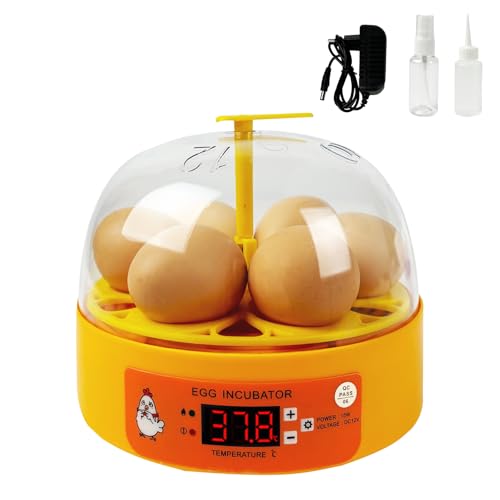 REDKNOT Brutautomat Vollautomatisch Inkubator für 6 Eier mit Automatischem Wenden der Eier, Temperaturkontrolle, Externe Wasserversorgung Intelligenter Brutmaschine von REDKNOT