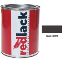 Dose 1L Lack Mehrzweckfarbe – RAL 8019 – Graubraun – Matt – für verschiedene Oberflächen – Redlack von REDLACK