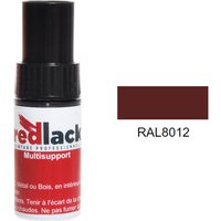 Lackstiftflasche Rotbraun RAL 8012 Glanz Multi-Oberfläche Redlack von REDLACK