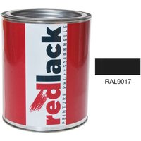 Redlack - Verkehrsschwarzlack ral 9017 Seidenmatt Multi-Support 1L von REDLACK