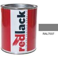 Staubgraue Farbe RAL 7037 Seidenmatt Multi-Support 1L Redlack von REDLACK