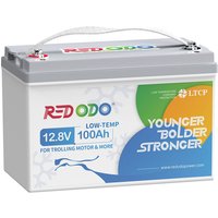 Redodo - 12V 100Ah LiFePO4 Batterie, 100A bms, 4000+ Zyklen, max 1280W Leistung für Blei-Säure Batterien für rv, Camping, Solar Home Systeme-12V von REDODO
