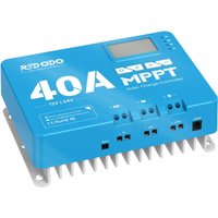 Redodo 40A MPPT 12V/24V Auto DC Input Solarladeregler mit eingebautem Bluetooth Modul, Parameter verstellbare LCD Display LED Anzeige von REDODO