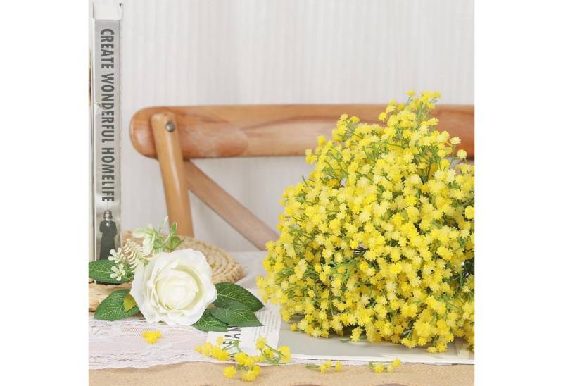 Kunstblume 10 Stiele künstliches Schleierkraut Brautsträuße Gypsophila, REDOM, Höhe 54 cm, Kunstpflanze für DIY Blumenarrangements Tischdekoration usw. von REDOM