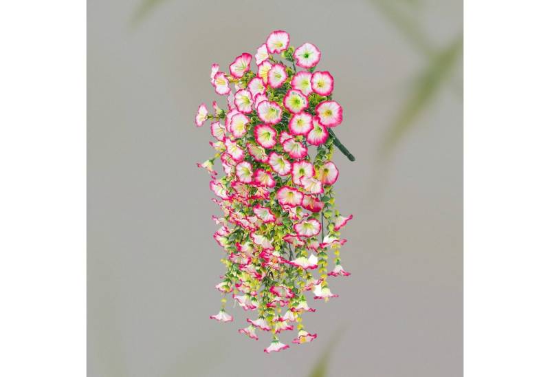 Kunstranke 2 Stück künstliche Hängepflanzen Seidenblumen Set Petunie, REDOM, Höhe 75 cm, wetterfest UV-beständig Deko für Wohnzimmer Balkon Terrasse Garten usw von REDOM