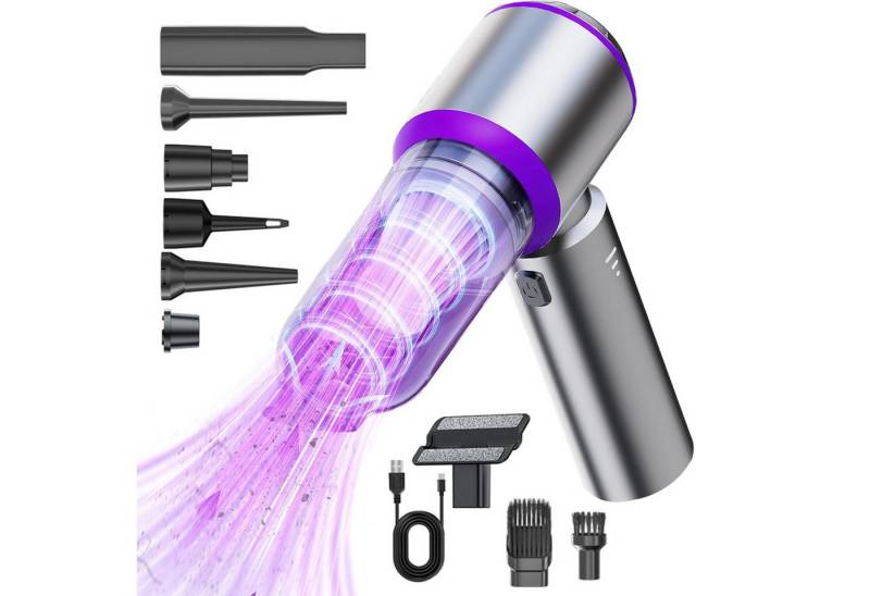 REDOM Akku-Handstaubsauger 3-in-1 Staubsauger kabellos Autostaubsauger mit starker Saugkraft, 100,00 W, Beutellos, 20000Pa 6000mA Tragbarer 3-in-1 Staubgebläse Trocken Auto Zuhause Büro von REDOM