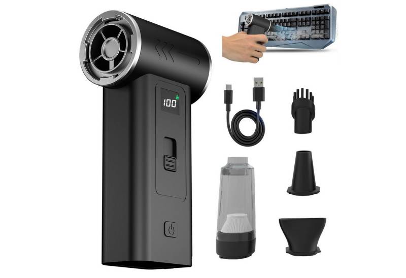 REDOM Akku-Handstaubsauger Akku Staubbläser Staubsauger Air Duster tragbarer Staubsauger, 200 W, beutellos, 100-stufiger Regulierung kompakt vielseitig für Auto Büro Zuhause REDOM Akku-Handstaubsauger Akku Staubbläser Staubsauger Air Duster tragbarer Staubsauger, 200 W, beutellos, 100-stufiger Regulierung kompakt vielseitig für Auto Büro Zuhause von REDOM