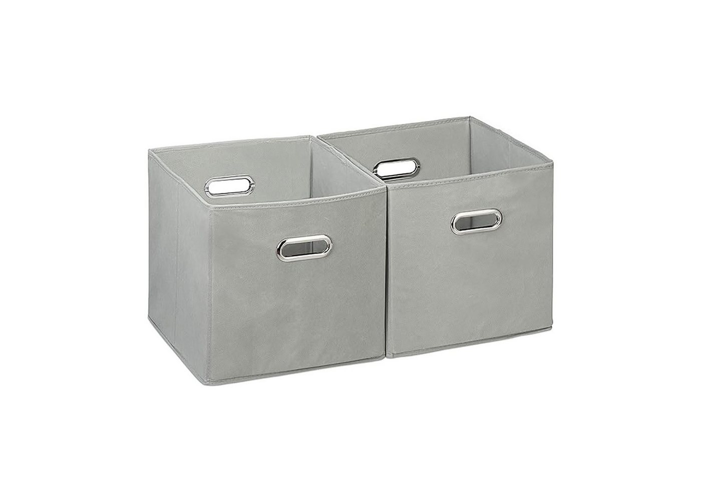 REDOM Aufbewahrungsbox 2er Set Faltboxen Regalkörbe mit Griffen 30x30x30 cm (Spielzeugkorb mit Griffe aus Stoff, 2 St., für Kleidung Spielzeug Kosmetik Bürobedarf Baby- und Haustierzubehör), für Schlafzimmer Wohnzimmer Büro usw. von REDOM