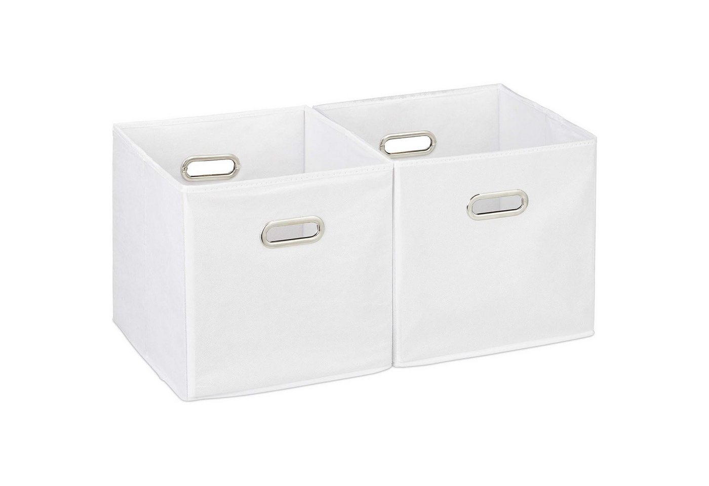 REDOM Aufbewahrungsbox 2er Set Faltboxen Regalkörbe mit Griffen 30x30x30 cm (Spielzeugkorb mit Griffe aus Stoff, 2 St., für Kleidung Spielzeug Kosmetik Bürobedarf Baby- und Haustierzubehör), für Schlafzimmer Wohnzimmer Büro usw. von REDOM