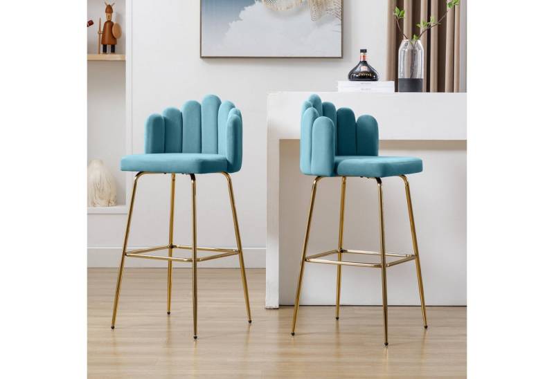 REDOM Barhocker Moderne Freizeitstühle, Polsterstuhl Blütenblätterstühle (6 St), geeignet für Restaurants und Bars von REDOM