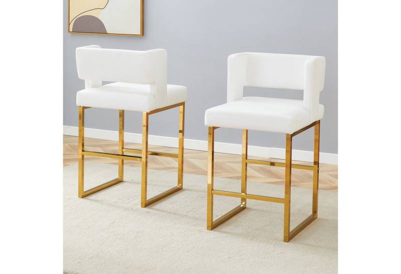 REDOM Barhocker Nordisch geprägte Barstühle mit klarem Design (mit quadratischem Design,mit komfortablem Polstersitz., 2 St., 41.4cm*49.5cm*91.4cm) von REDOM