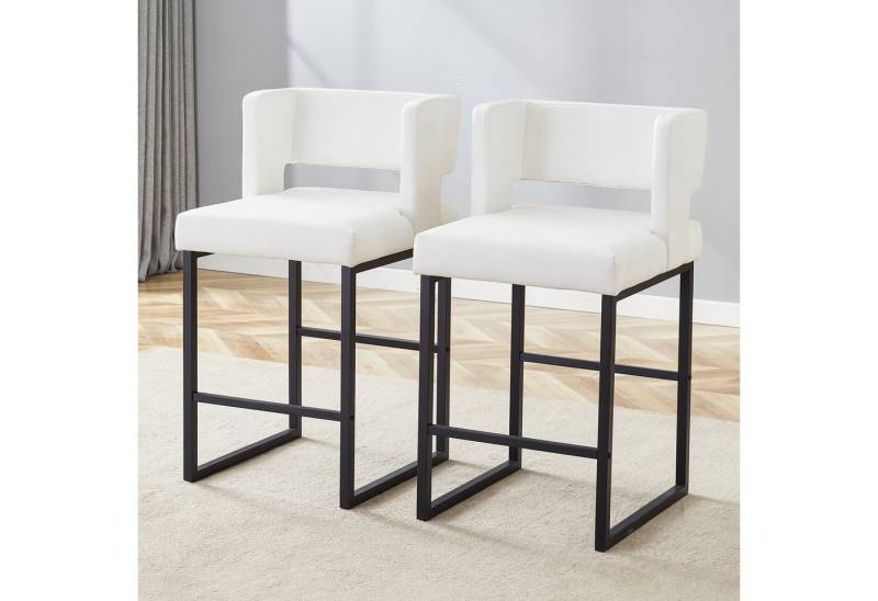 REDOM Barhocker Nordisch geprägte Barstühle mit klarem Design (quadratischem Aufbau und komfortablem Polstersitz, 2 St., 41.4cm*49.5cm*91.4cm) von REDOM