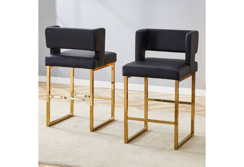 REDOM Barhocker Nordisch geprägte Barstühle mit klarem Design (quadratischem Aufbau und komfortablem Polstersitz, 2 St., 41.4cm*49.5cm*91.4cm) von REDOM