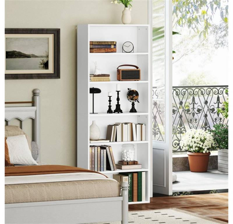 REDOM Bücherregal Moderner Standregal, mit 5 Ebenen & 3 variablen Fächern – robust, pflegeleicht & platzsparend 1-tlg. REDOM Bücherregal Moderner Standregal, mit 5 Ebenen & 3 variablen Fächern – robust, pflegeleicht & platzsparend 1-tlg. von REDOM