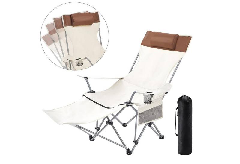 REDOM Campingstuhl Klappstuhl Angelstuh Outdoor Stuhl Picknickstuhl Freizeitstuhl (mit Getränkehalter Tragetasche 600D Oxford Stahlrahmen, 1 St), Stabil Tragbar für Angeln Wandern Picknick Camping Strand Rasen von REDOM