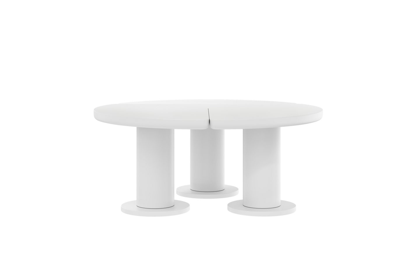 REDOM Couchtisch Beistelltisch Scandi (Wohnzimmertisch, Kaffetisch, 100cm Durchmesser), mit lackierte MDF-Platte und PVC-Beine von REDOM