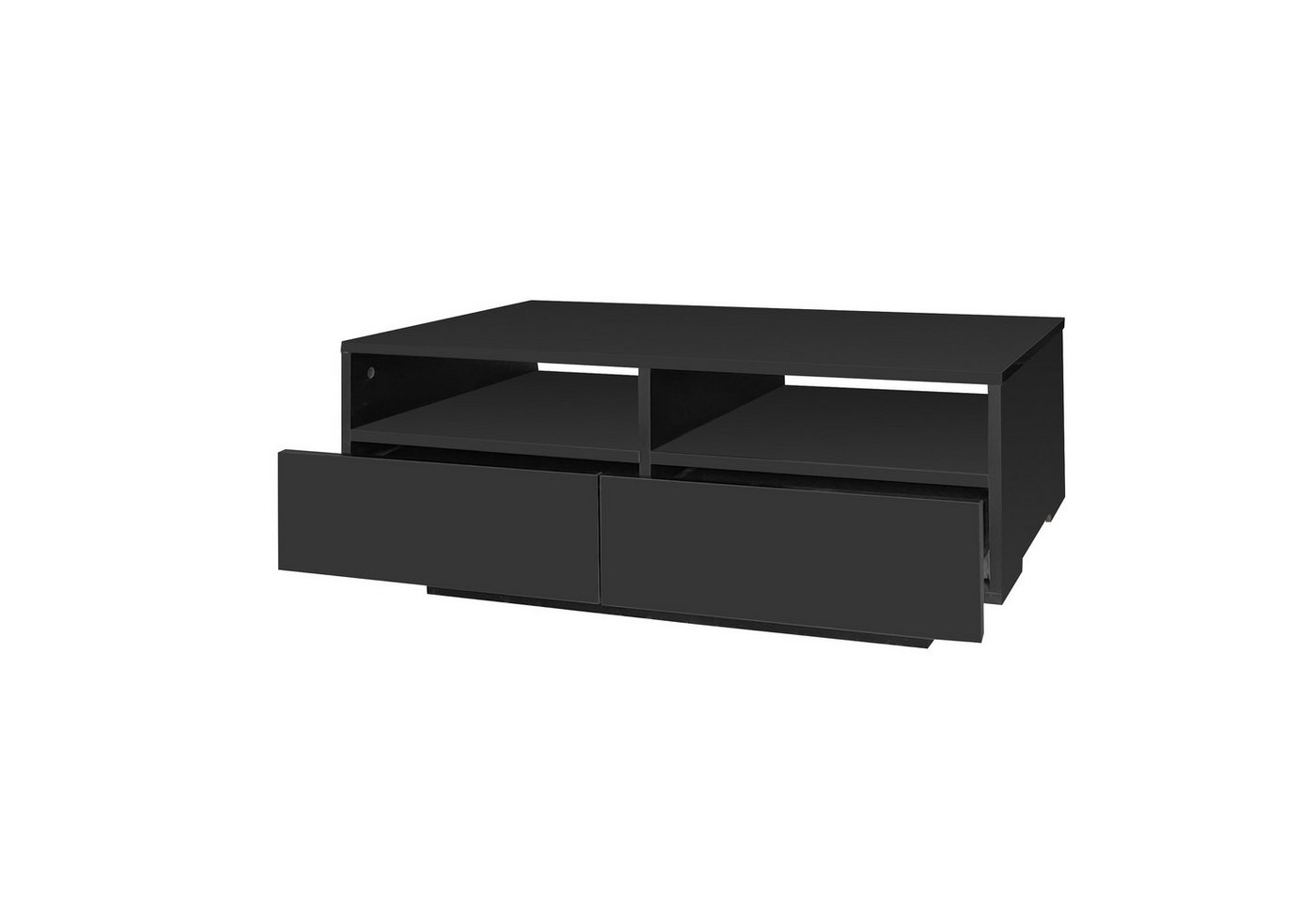 REDOM Couchtisch Kaffeetisch Teetisch Sofatisch Wohnzimmertisch (1-St), mit 4 Schubladen,16 Farben LED Lichter,USB,90*55*35cm von REDOM
