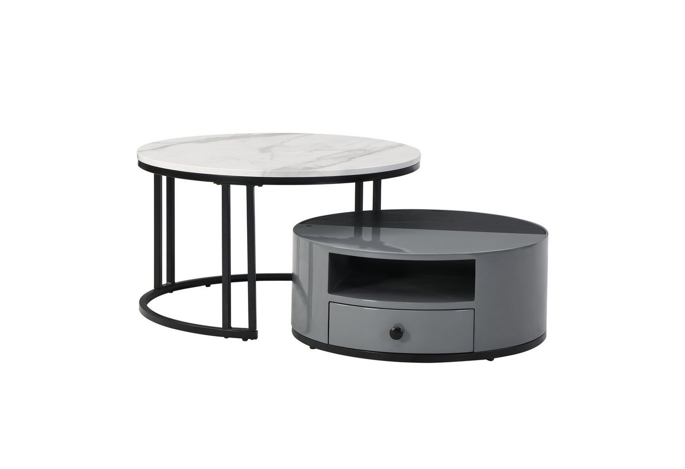 REDOM Couchtisch Tischplatte in Patchwork-Design (2-St), Kaffeetisch mit Schubladen. von REDOM