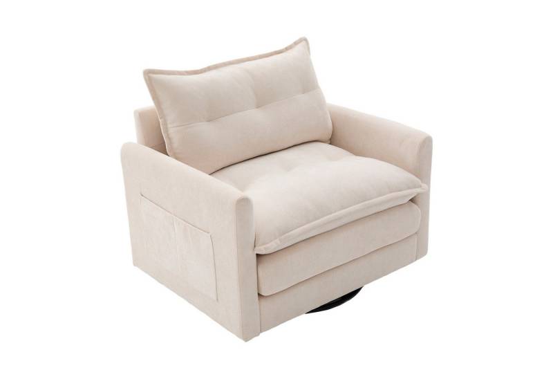 REDOM Drehstuhl 360° drehbarer Loungesessel mit Armlehnen (Sessel im modernen Stil mit Kissen), für Erwachsene & Senioren von REDOM