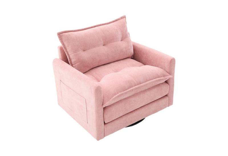 REDOM Drehstuhl 360° drehbarer Loungesessel mit Armlehnen (Sessel im modernen Stil mit Kissen), für Erwachsene & Senioren von REDOM