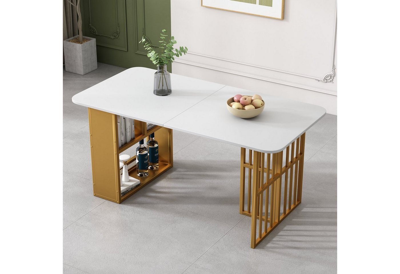 REDOM Esstisch Küchentisch mit Stauraum Schreibtisch (1-St), Rechteckig 160x80x78cm von REDOM