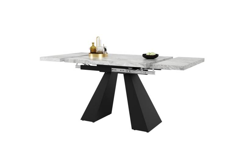 REDOM Esstisch Modernes Küchendining,Dining Table,Esstisch Teleskoptisch (Teleskoptisch Ausziehbar (99-159×74 cm) – Flexibler Esstisch mit Marmoroberfläche, stabilen Carbonstahlbeinen und praktischen Metallschienen, 1-St., 99-159 cm), Esstisch Teleskoptisch von REDOM