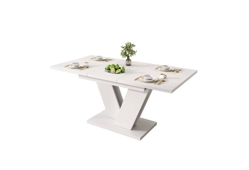 REDOM Esstisch mit V-förmigen Metallbeinen (120/160*80 cm, 1-St., funktional), flexibler für 4–6 Personen für Familienfeiern von REDOM