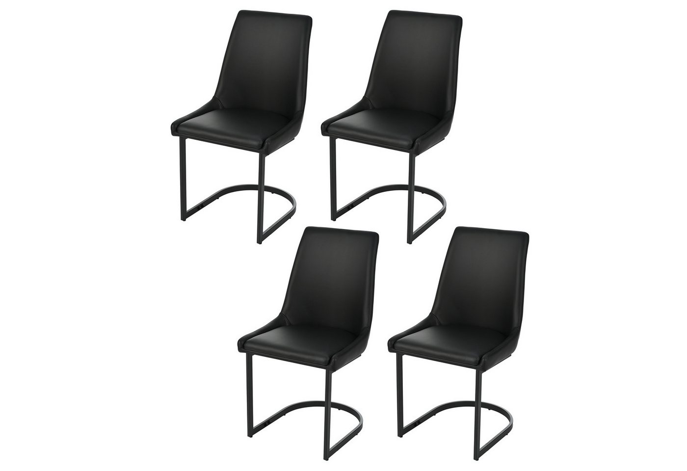 REDOM Esszimmerstuhl Loungesessel,Freizeitstuhl (Moderne Esszimmerstühle aus Kunstleder-Leder mit ergonomischer Rückenlehne, pflegeleicht, hoher Belastbarkeit, 4 St), Mit Hohe Rückenlehne von REDOM