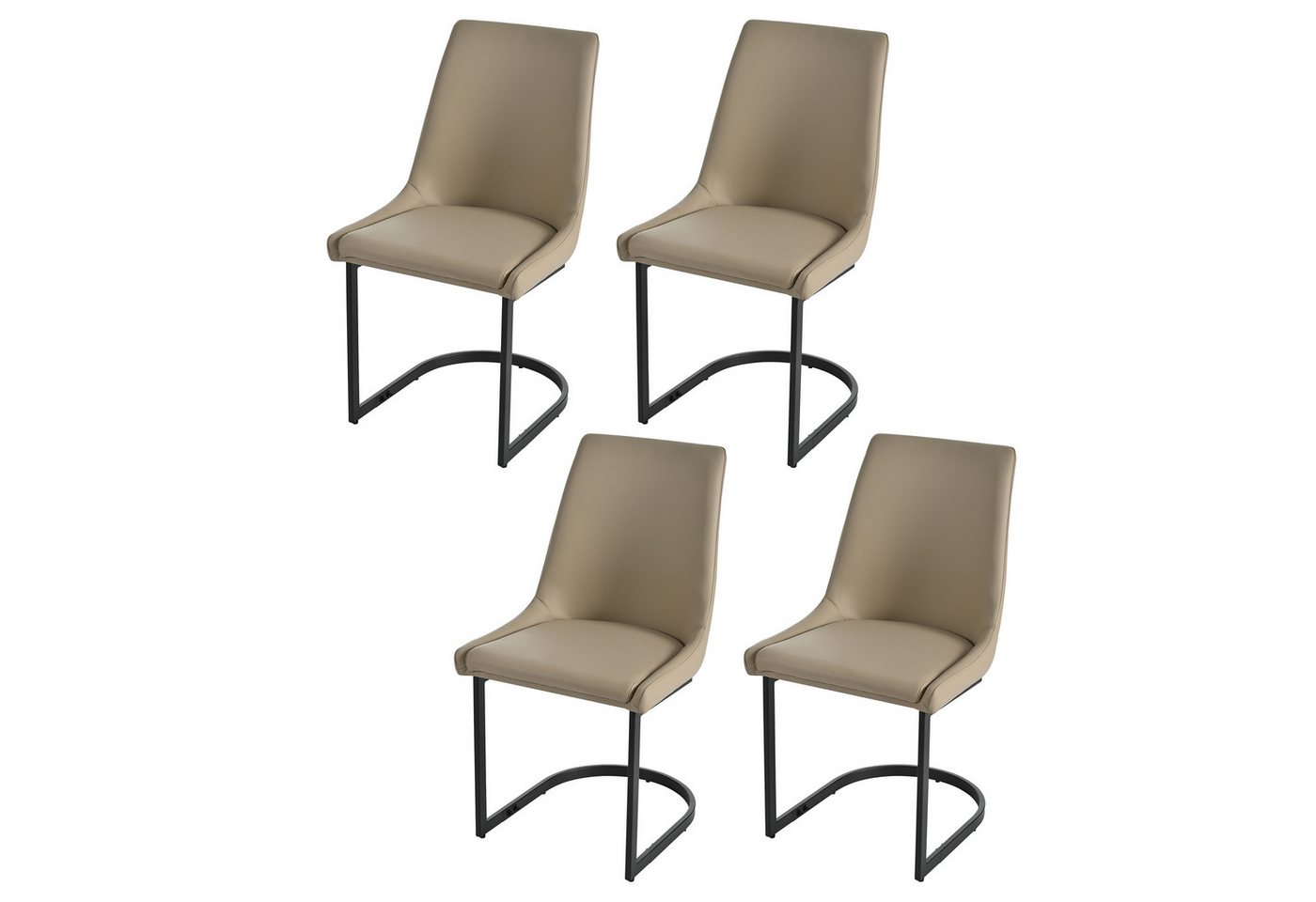REDOM Esszimmerstuhl Loungesessel,Freizeitstuhl (Moderne Esszimmerstühle aus Kunstleder-Leder mit ergonomischer Rückenlehne, pflegeleicht, hoher Belastbarkeit, 4 St), Mit Hohe Rückenlehne von REDOM