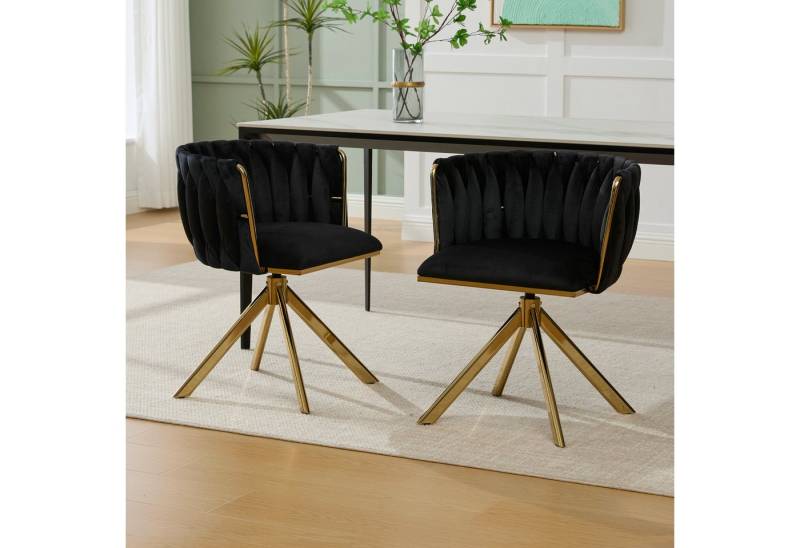 REDOM Esszimmerstuhl mit 180°-Rotation, ergonomischer Rückenstütze & stabiler Metallbasis (Drehsessel Polsterstuhl Wohnzimmerstuhl, bis 150 kg belastbar, 1 St), ein Stuhl von REDOM