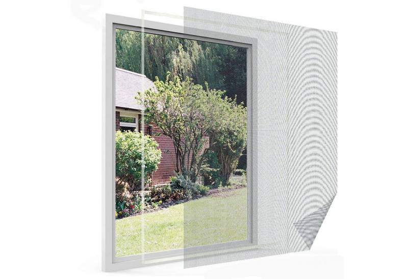 REDOM Fliegengitter-Gewebe Insektenschutz Netz selbstklebend Fliegenschutz Gitter, (130 x 150CM mit 4 Rollen Selbstklebeband Ohne Bohren zuschneidbar, mit Klettband, waschbar), für verschiedene Arten von Fenstern Balkontür Wohnzimmer Türen von REDOM