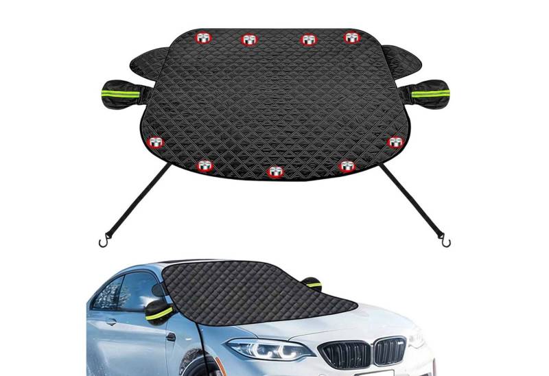 REDOM Frontscheibenabdeckung Windschutzscheibenabdeckung Auto-Schutzhüllen, 148 x 120 cm, (Vierlagige Struktur mit Aluminiumfolie isolierend reißfest, 1-St., Doppel-Ohren-Design mit 9 Magneten und Haken), Frostabdeckung passend für PKW SUV von REDOM