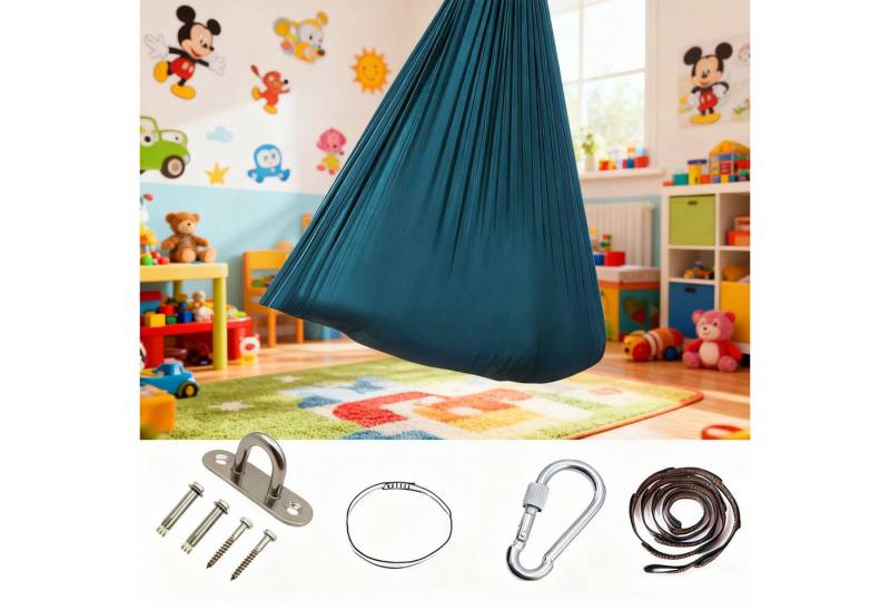 REDOM Hängematte Kinder-Hängesitz Kuschelschaukel Schaukelhängematte (ergonomisch und waschbar 200kg Tragkraft, 1 St., Tragbar Weich und atmungsaktiv für Spielzimmer Reisen Zuhause), fördert Entspannung Gleichgewicht und Körperhaltung von REDOM