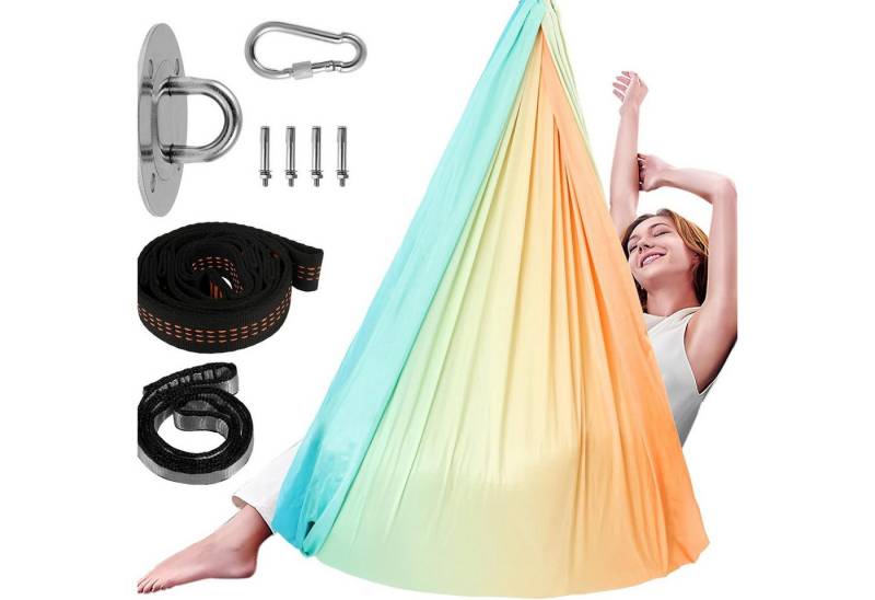 REDOM Hängematte Kinder-Schaukelhängematte Kuschelschaukel Aerial Yoga Hängesessel (flexibel passt sich Körperform an kein Druckgefühl, 1 St., Tragbar elastisch wetterfest hautfreundlich), platzsparend ideal für Kinder kleinere Erwachsene von REDOM