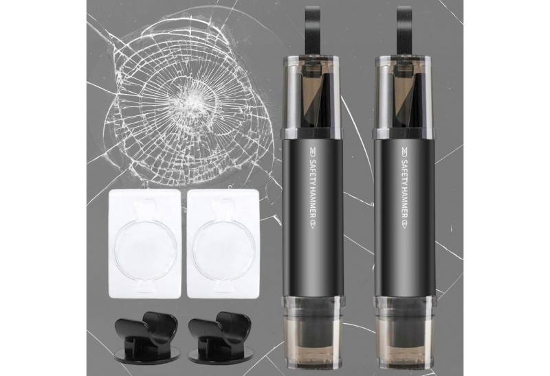 REDOM Hammer Auto Fensterbrecher mit Gurtschneider Notfallhammer (Kompakter Nothelfer mit Wolframstahlkopf und Federmechanismus, 2-St., im Handschuhfach an der Sonnenblende oder am Schlüsselbund aufbewahren), ragbares Sicherheitswerkzeug für Auto LKW Bus REDOM Hammer Auto Fensterbrecher mit Gurtschneider Notfallhammer (Kompakter Nothelfer mit Wolframstahlkopf und Federmechanismus, 2-St., im Handschuhfach an der Sonnenblende oder am Schlüsselbund aufbewahren), ragbares Sicherheitswerkzeug für Auto LKW Bus von REDOM