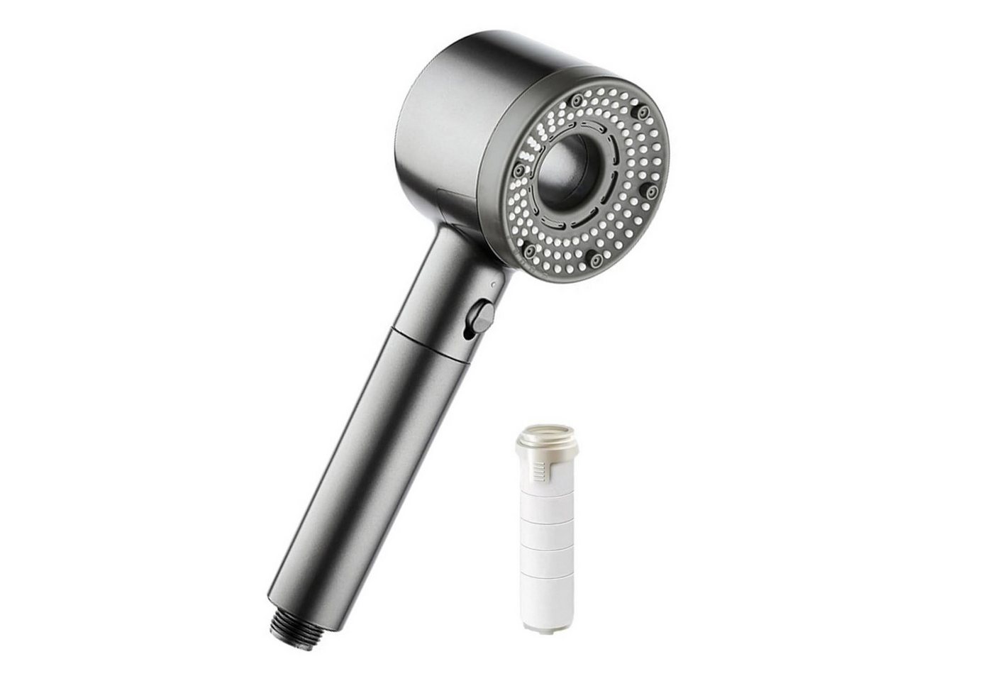 REDOM Handbrause Duschbrause Wasser mit Filter sparen Handduschkopf mit Wasserstopp, (mit Filter und 5 vielseitige Strahlarten, 1-tlg., Duschkopf mit Wasserstopp Druckerhöhende Duschbrause), Duschkopf Badezimmer Modern für kleine Bäder, Ferienwohnungen, Hotels von REDOM