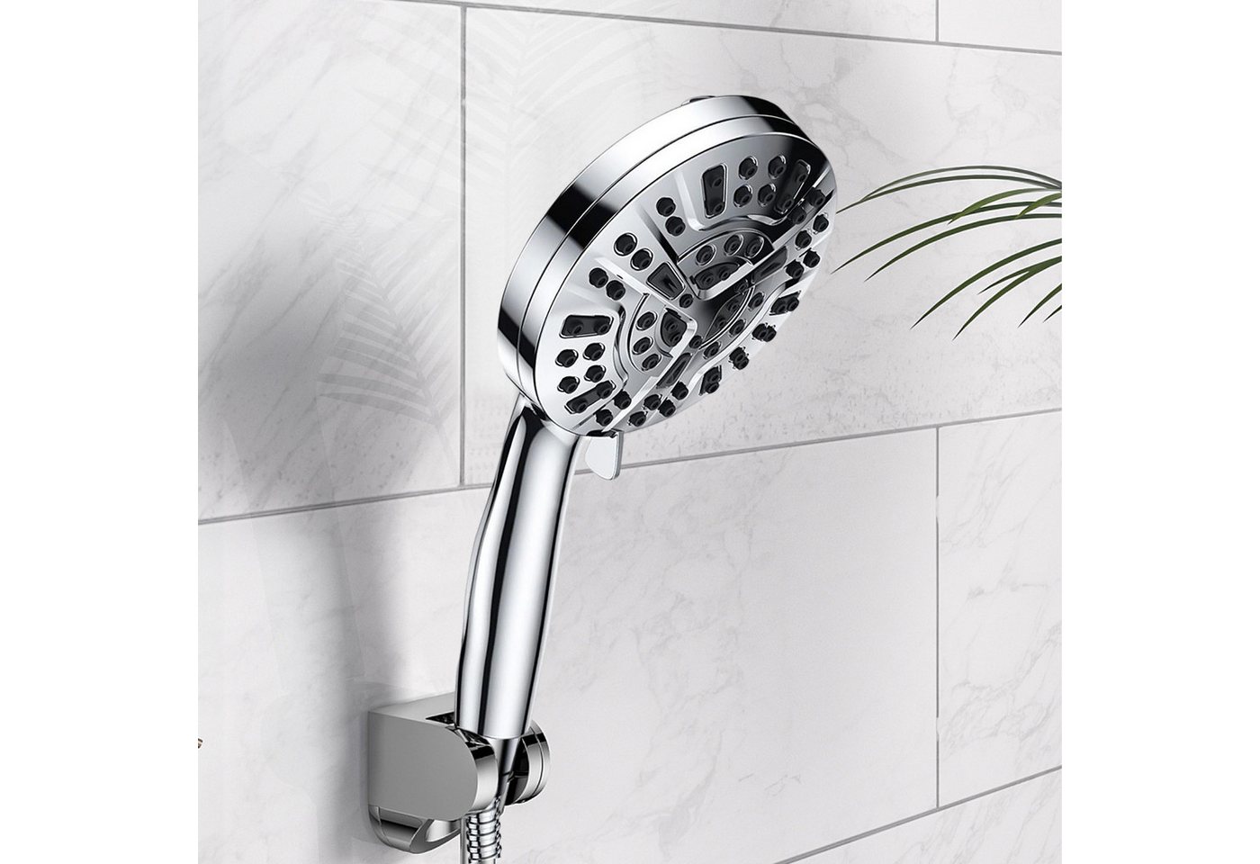 REDOM Handbrause Hochdruck-Duschkopf Brausekopf Verstellbare Handbrause, (Wassersparend Druckerhöhende Hochdruck-Duschkopf Standard ABS-Körper, 1-tlg., 8 Strahlarten 2 Modi mit 1.5m Edelstahlschlauch Filter), für Kinderpflege Seniorenpflege Haustierpflege Baden Dusche Reinigung von REDOM