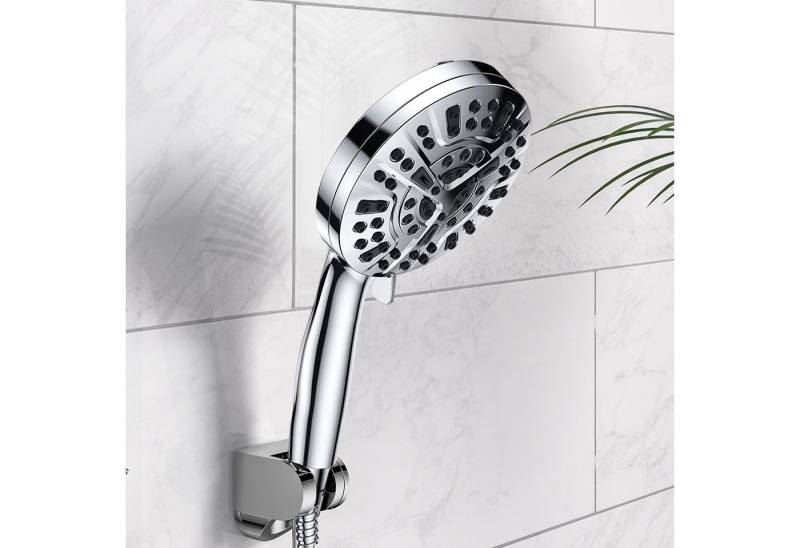 REDOM Handbrause Hochdruck-Duschkopf Brausekopf Verstellbare Handbrause, (Wassersparend Druckerhöhende Hochdruck-Duschkopf Standard ABS-Körper, 1-tlg., 8 Strahlarten 2 Modi mit 1.5m Edelstahlschlauch Filter), für Kinderpflege Seniorenpflege Haustierpflege Baden Dusche Reinigung von REDOM