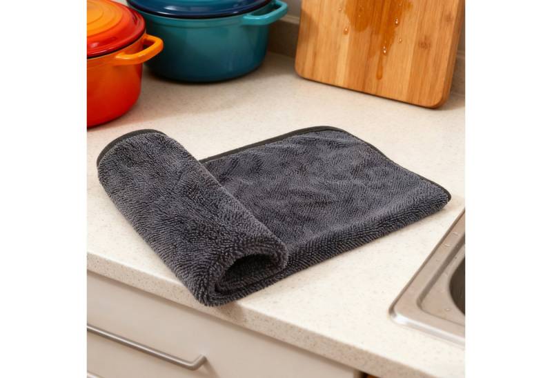 REDOM Handtuch Mikrofaserhandtuch Autotrockentuch Trockentuch Glasreinigungstuch, (2er Set 40x60 cm Superabsorbierend ultrafeine Fasern, 2-St), ideal für Autos Haushalte Glasflächen Küchen Badezimmer von REDOM