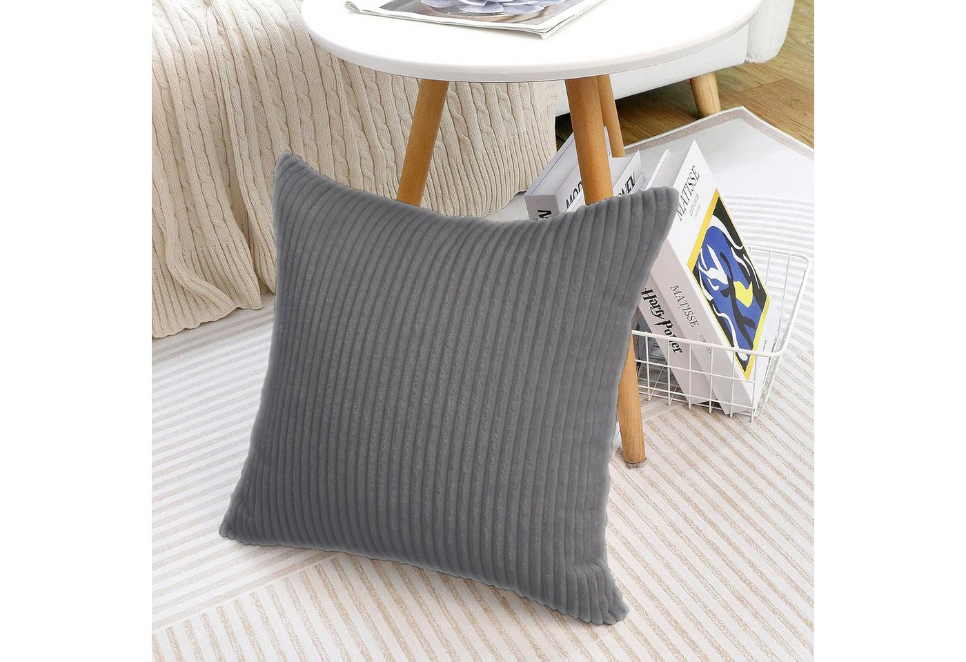 REDOM Kissenbezüge 2er Set Sofakissenhülle Dekokissen Bezug, (2 Stück), 40x40 cm Sofakissen, unsichtbarer Reißverschluss pflegeleicht waschbar von REDOM