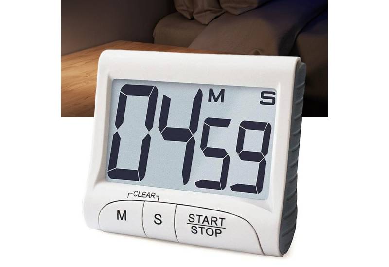 REDOM Küchentimer Multifunktionaler Timer Digitaler Kurzzeitmesser mit großem Display für Küche Schule Büro Sport Hautpflege Freizeit usw von REDOM