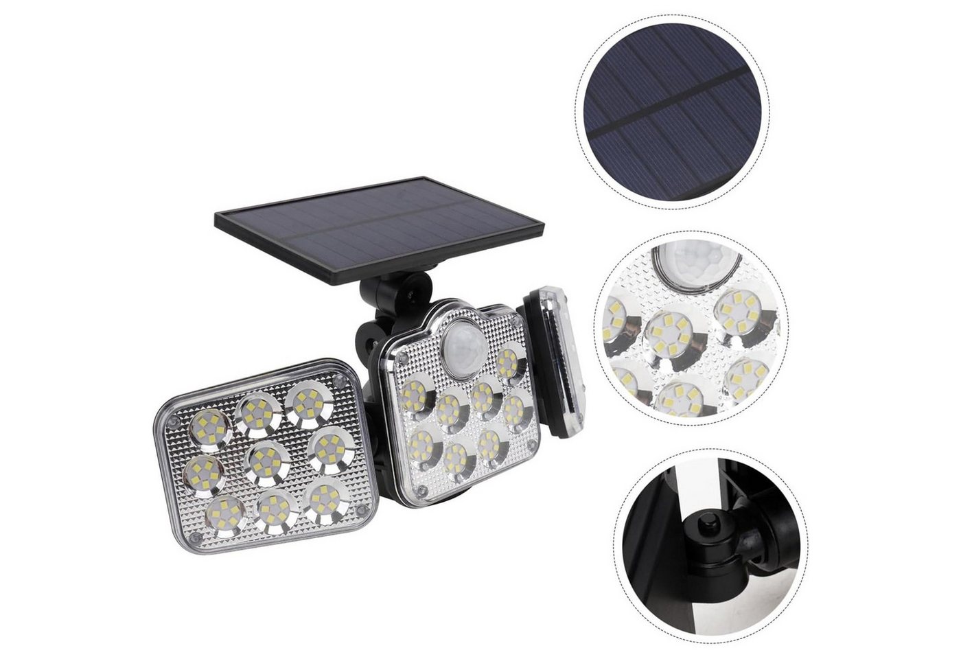 REDOM LED Solarleuchte Außen Solarlampe Wandlampe mit Bewegungsmelder, 138 LEDs mit Solarpanel, LED fest integriert, 3 Leuchtmodi, kabellos IP65 wasserdicht Gartenlampe Balkonleuchte REDOM LED Solarleuchte Außen Solarlampe Wandlampe mit Bewegungsmelder, 138 LEDs mit Solarpanel, LED fest integriert, 3 Leuchtmodi, kabellos IP65 wasserdicht Gartenlampe Balkonleuchte von REDOM