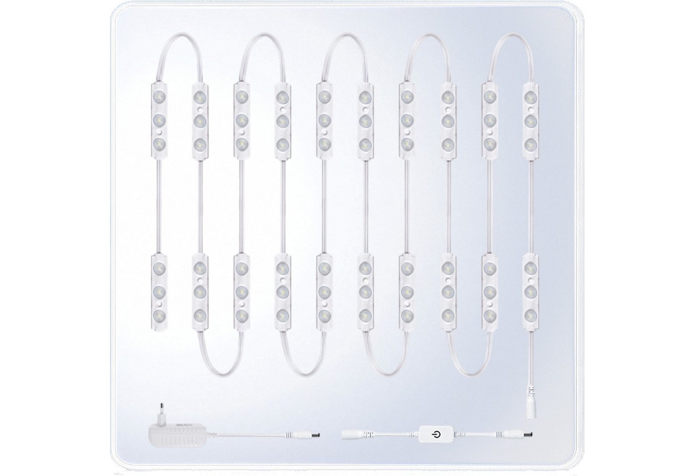 REDOM LED Spiegelleuchte Dimmbar 60 LED Spiegellampe DIY Schminkleuchte Spiegelbeleuchtung, 7000K DC12V Wasserdicht Dimmbar zuschneidbar, LED fest integriert, Kaltweiß, mit Netzteil Dimmschalter Selbstklebend Bad Schminktisch Wandspiegel REDOM LED Spiegelleuchte Dimmbar 60 LED Spiegellampe DIY Schminkleuchte Spiegelbeleuchtung, 7000K DC12V Wasserdicht Dimmbar zuschneidbar, LED fest integriert, Kaltweiß, mit Netzteil Dimmschalter Selbstklebend Bad Schminktisch Wandspiegel von REDOM