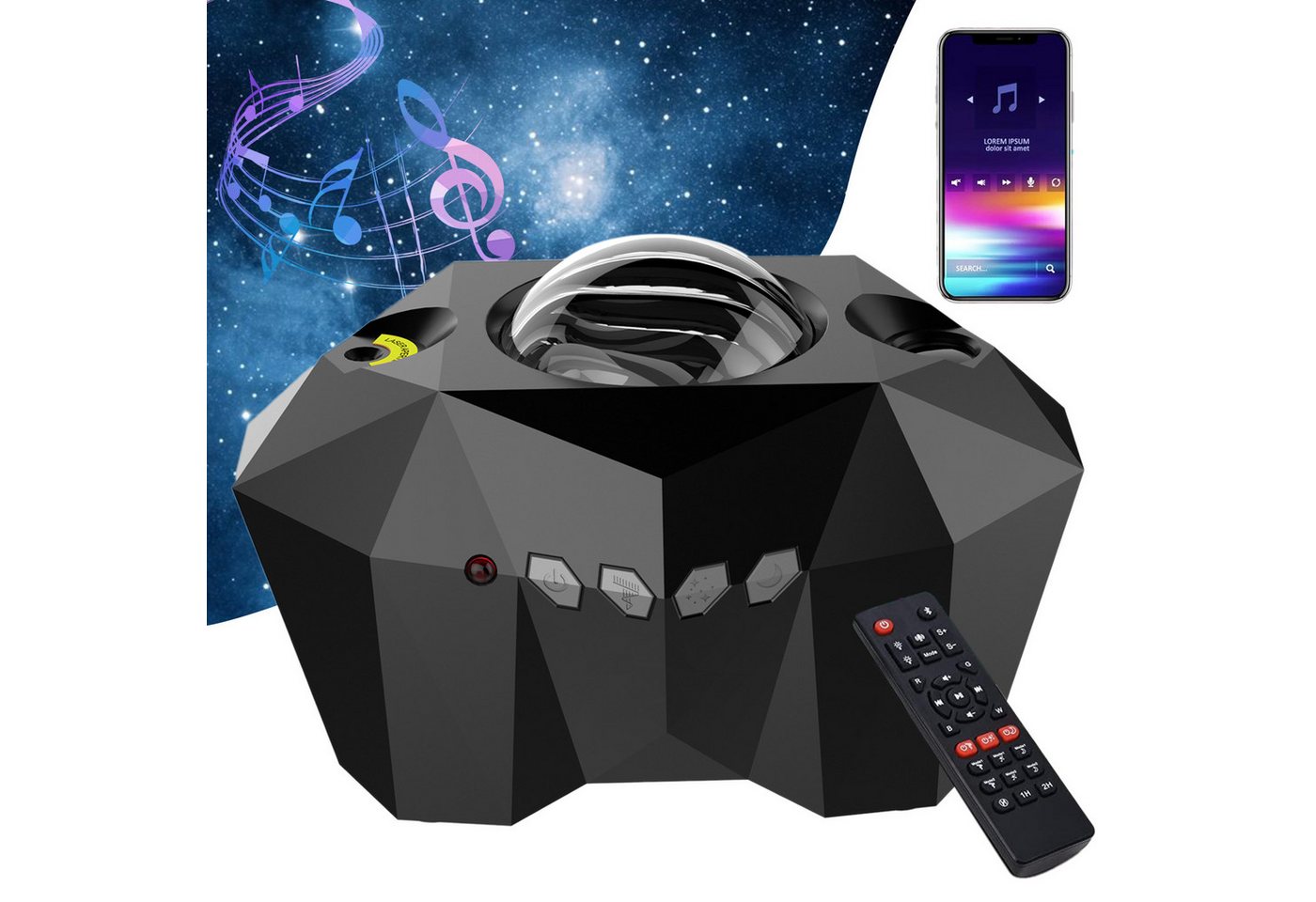 REDOM LED-Sternenhimmel LED Galaxy Nachtlicht Sternenprojektor, ohne Akku Bluetooth-Musikspieler und freie Kombination von Sternennebeln Polarlicht Galaxy, LED fest integriert, Farbwechsler, für Kinderzimmer Schlafzimmer Party REDOM LED-Sternenhimmel LED Galaxy Nachtlicht Sternenprojektor, ohne Akku Bluetooth-Musikspieler und freie Kombination von Sternennebeln Polarlicht Galaxy, LED fest integriert, Farbwechsler, für Kinderzimmer Schlafzimmer Party von REDOM
