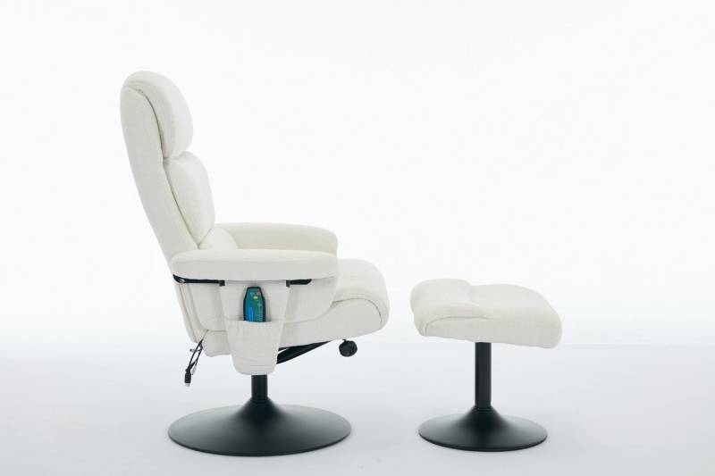 REDOM Massagesessel Relaxliege mit Fußhocker (Relaxsessel mit 5-Punkte-Massage, Heizfunktion & 360° Drehbar – Ergonomischer Fernsehsessel mit Liegefunktion und Hocker., Relaxsessel mit Hocker), mit Relaxfunktion von REDOM